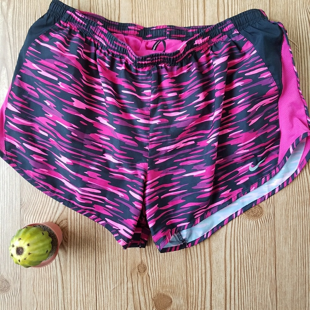 Nike Dry Fit Running Shorts Pink and Black L